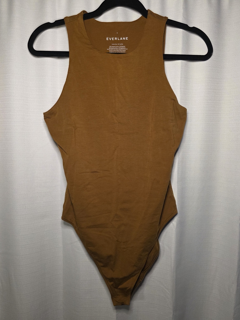 Everlane Rust Brown Muscle Tank Bodysuit